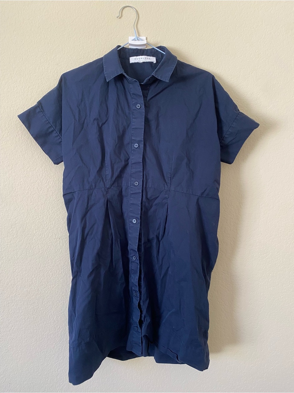 Everlane women’s size 00 blue button up dress